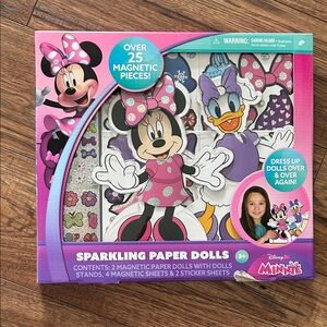Disney Minnie and Daisy Magnetic Paper Doll Set - Pink and Purple. New in Box.